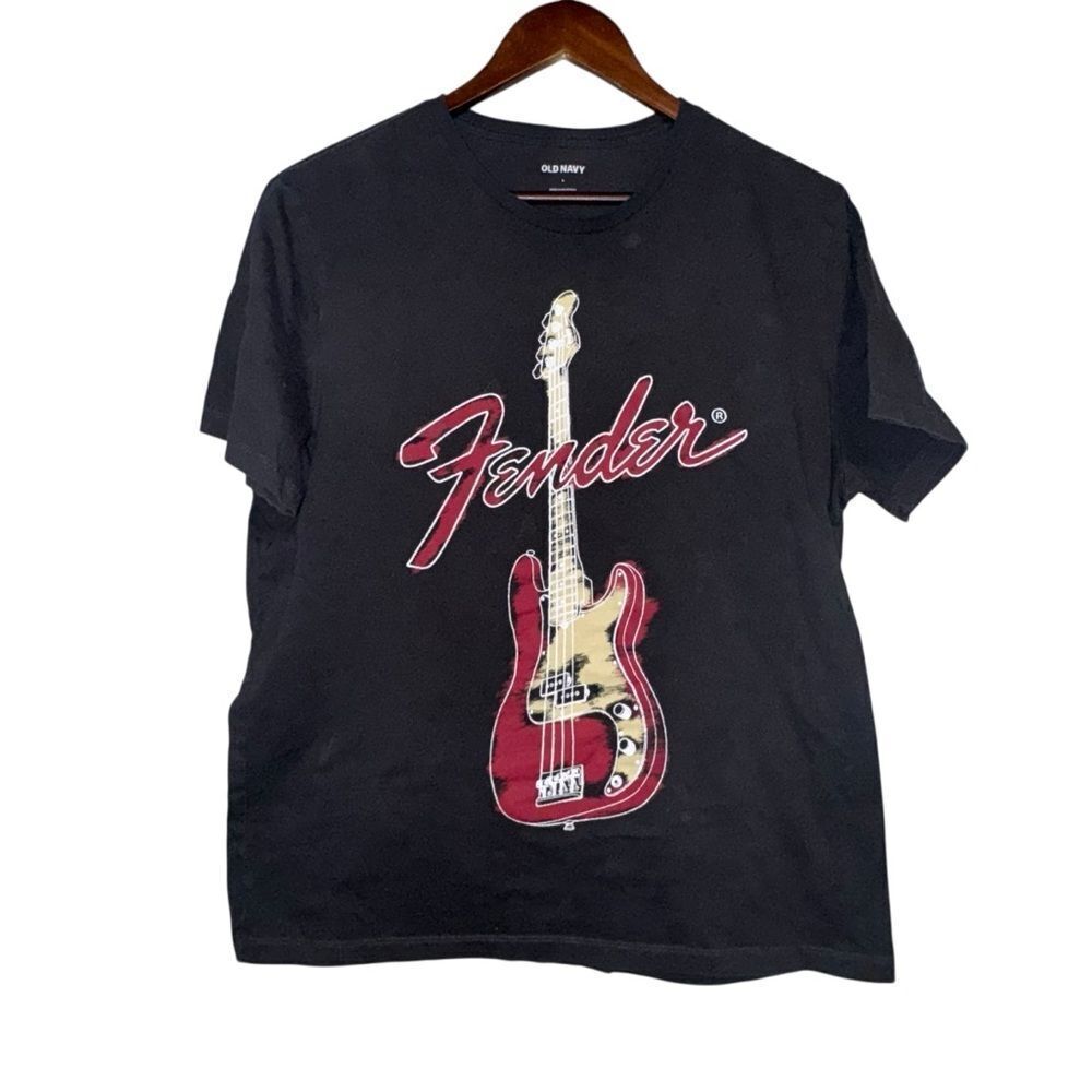 Men's Old Navy Fender Black Graphic T-Shirt